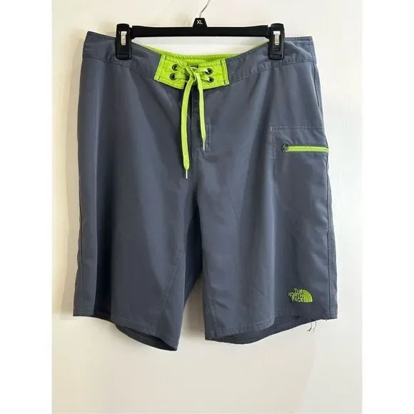 The North Face size 34 Men’s board shorts gray/ lime green - Picture 1 of 7
